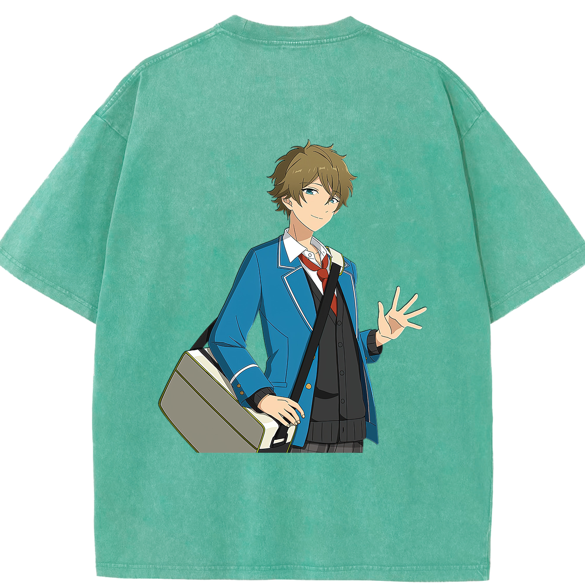（画像用） あんさんぶるスターズ! Ensemble Stars 綿100% ヴィンテージ風 半袖Tシャツ（背面プリント）